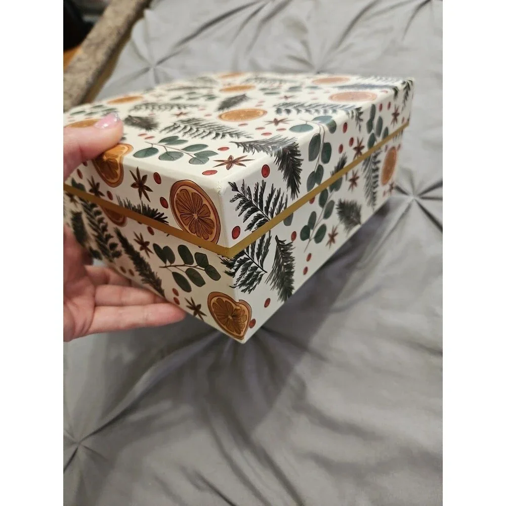 Lady Jayne Storage Box Citrus, Berry, Spice Greenery Holiday Theme 9